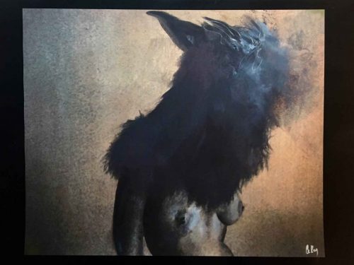 Exploding Wolf Print A2